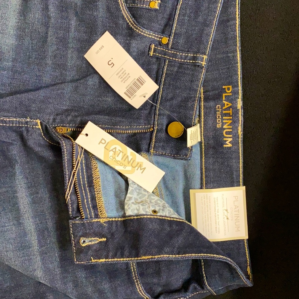 NWT. Platinum Chico’s. Boyfriend Jean.